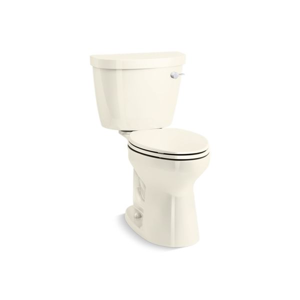 Kohler Toilet, Gravity Flush, Floor Mounted Mount, Elongated, Biscuit 31621-RA-96